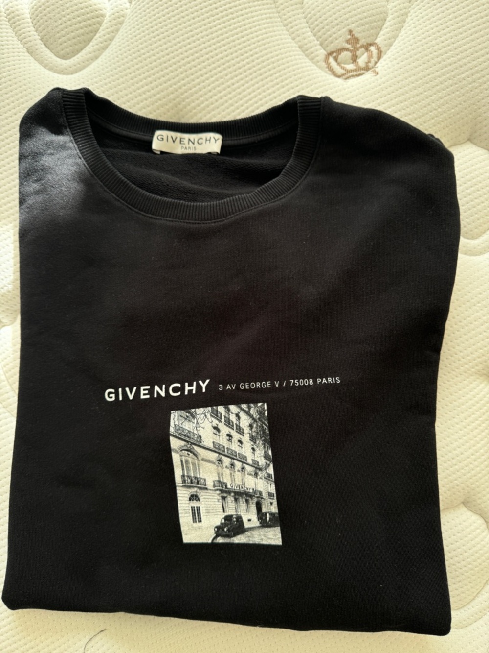 Givenchy Black Graphic Paris Photo Crewneck Tee XL